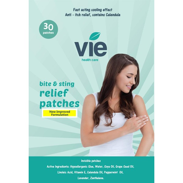 Vie Bite & Sting Relief Patches 30 Count (Pack of