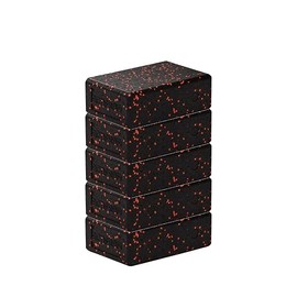 Actifoam Yoga Blok 5'li SET Yoga Köpüğü Yoga Bloğu Yoga Block Yoga Köpüğü (Siyah + Turuncu Orta Sert)