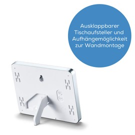 Beurer HM 16 Thermo-Hygrometer, Raumklimakontrolle mittels Temperaturanzeige und Luftfeuchtigkeit, Smiley-Anzeige, Silber, 99 x 81 x 11 mm | 1er Pack