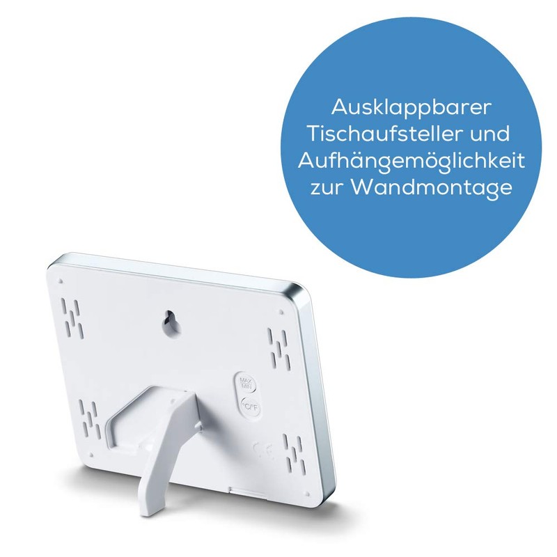 Beurer HM 16 Thermo-Hygrometer, Raumklimakontrolle mittels Temperaturanzeige und Luftfeuchtigkeit, Smiley-Anzeige,