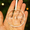 'The Year We Became Mr & Mrs' Transparent Glass Ornament