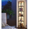 VIMBER VIMBER 6-Tier Corner Shelf with LED Light, Industrial Corner