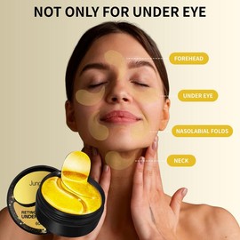 JUNGSHEA Moisturizing Golden Eye Mask, Eye Patches - 60 Pcs - Reduces Puffiness & Dark Circles, Smooths Wrinkles, Eye Care Pads with Collagen, Hyaluronic Acid, and Retinol Skincare Comfort eye patches - Specification: 1 box