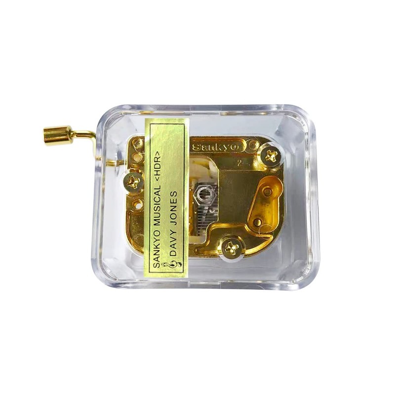 BinkeGG Acrylic Hand Crank Music Box with Sankyo Musical Mechanism