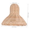 ORFOFE Vintage Rattan Lampshade Boho Style Bedside Lamp Handwoven Wicker
