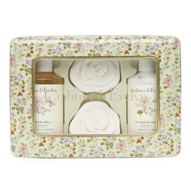 Crabtree & Evelyn 4 Piece Gift Set Tin (4-piece Set, Summer Hill)