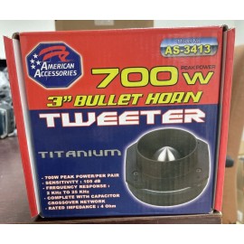American Accessories AS 3413 3 Inch Bullet Horn Tweeter 700 watts price for one