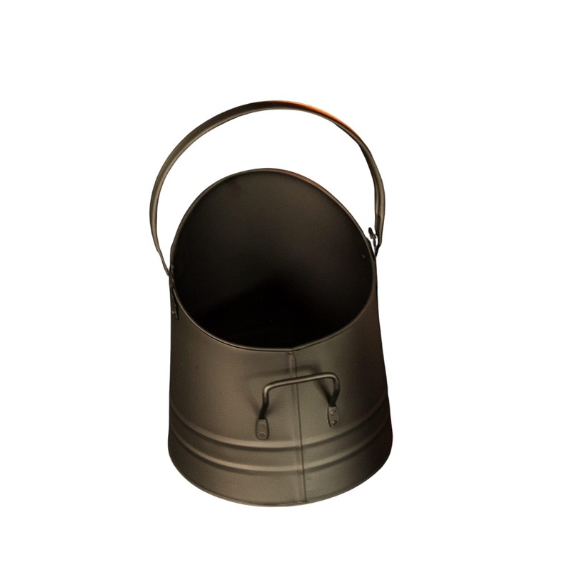 HomeZone Black Coal Bucket Fireside Accessories Kindling, Log, Coal &