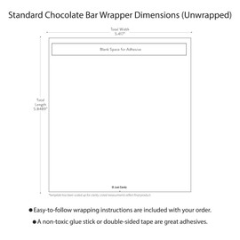 Floral Wedding Favors for Guests Chocolate Bar Wrappers (24 Count) - Wrappers Only