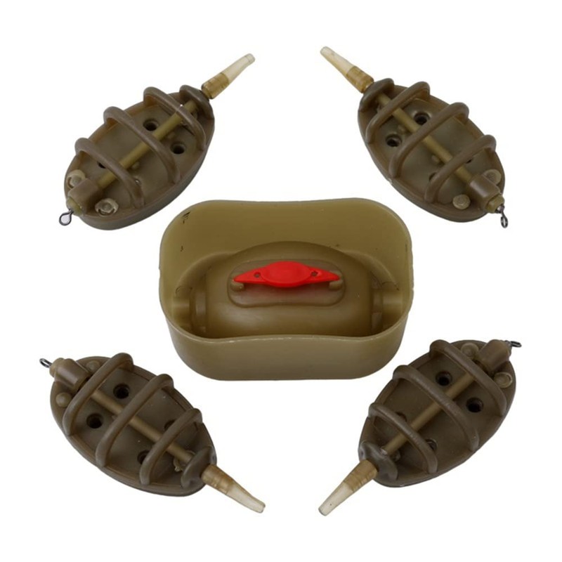 Flat Inline Method Feeder, Fishing Inline Feeders with Quick Release