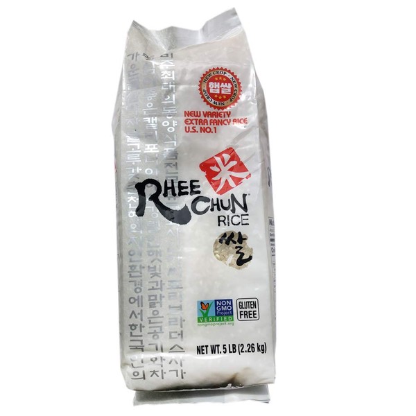 Rhee Chun Fancy New Variety Rice NON GMO Gluten Free Korean Rice 5 Pound 이천쌀