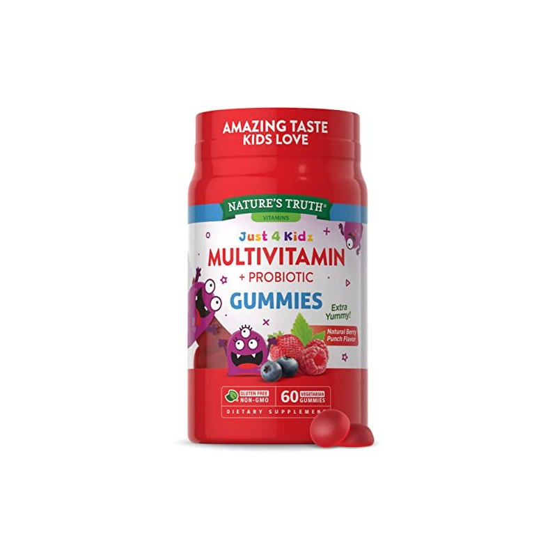 Nature's Truth Kids Multivitamin Gummies with Probiotics | 60 Count