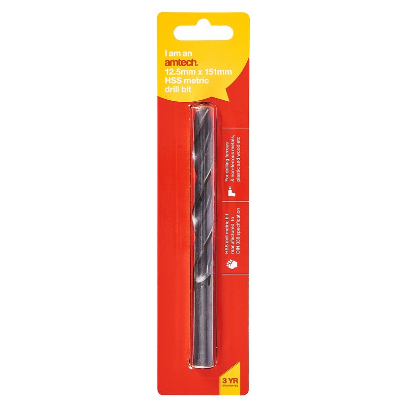 Amtech F5026 High speed steel (HSS) metric drill bit (12.5mm