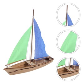STOBOK Wood Sailboat Mold Assembly Toy, DIY Wooden Ship Toy 3D Sailboat Kit Sailboat Woodcraft Puzzle Toy for Kids Children Home School Use