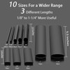 ALEKOR 10 Sizes 505 Pieces Large Adhesive Heat Shrink Tubing