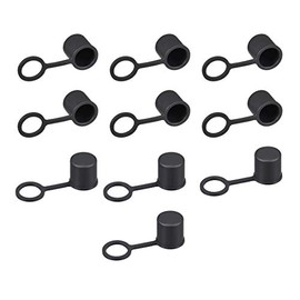 uxcell 10pcs BNC Silicone Protectors Cap Port Cover Anti Dust Black