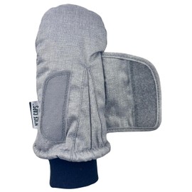 N'Ice Caps Kids Waterproof Snow Mittens Cold Weather Thinsulate Insulated (Silver, 1-2 Years)