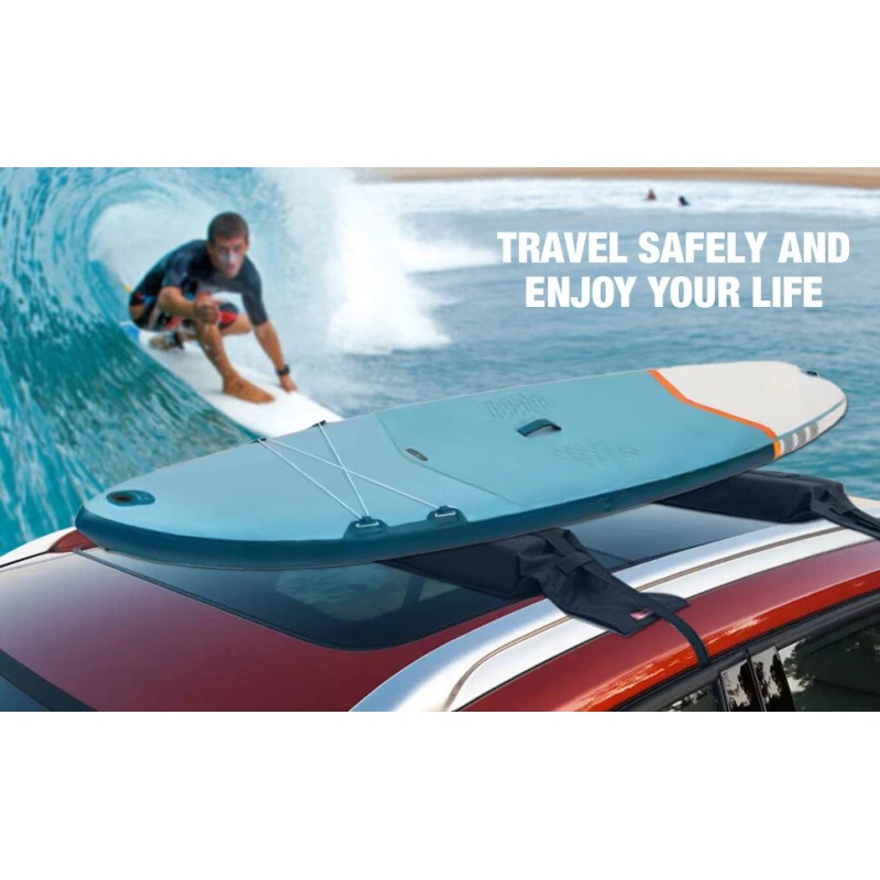 AUTOXBERT Universal Foldable Car Roof Rack Soft Pads With Straps