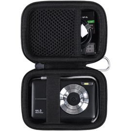 co2CREA Funda rígida compatible con cámara digital, VAHOIALD/IWEUKJLO/CAMKORY/BEVLXNIV/PRISIA/Sevenat para niños, color negro