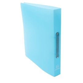 Exacompta - Ref 54972E - 1 Folder Semi-Rigid PP Chromaline 2 Round Rings Diameter 30 mm Spine Width 40 mm External Dimensions 32 x 25 cm A4 Blue