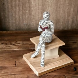 Resin Figurine Woman Reading