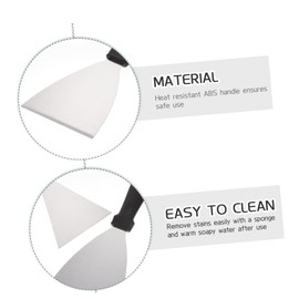 Gatuida 2Pcs Stainless Steel Cooking Spatulas for Steak Pizza BBQ Teppanyaki Multi Functional Kitchen Utensils for Home and Restaurant Use