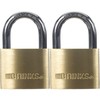 BRINKS 171-40202 40mm Solid Brass Padlock, 2 Pack