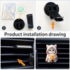 2D Cute Cat Car Air Freshener Vent Clip for Car