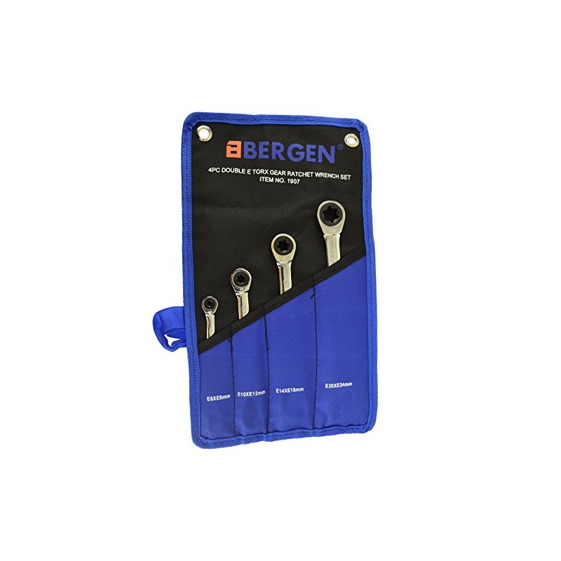 Torx/E Ratchet Spanner Wrench Set Double Ended E6 - E24