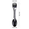 Tenedor de cuchara para acampar, cuchillo multifunción portátil 5 en