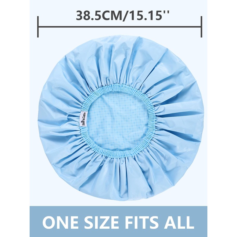 Years calm Shower Caps For Women Reusable Waterproof，Pattern And Solid