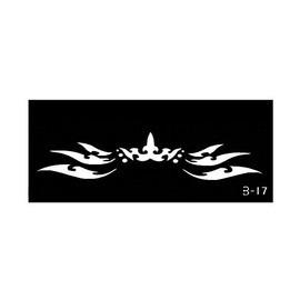 Pochoir Tribal pour le Corps format 2'' X 6'' B-17 (PCB-17)