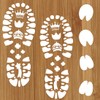 Christmas Santa Footprint, 4 Pieces Santa Claus Footprints Stencil, Reusable