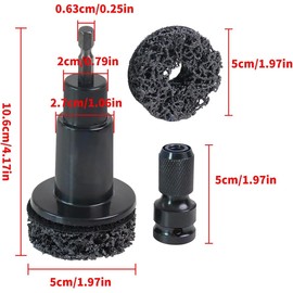 Ljcyrmlsy Professional 5-Head Wheel Hub and Stud Cleaning Kit, Brake Parts Maintenance Tool Set for Cars and Trucks