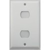 Stamped Steel Smooth White 1 Gang Wall Plate for 2 Despard Switches