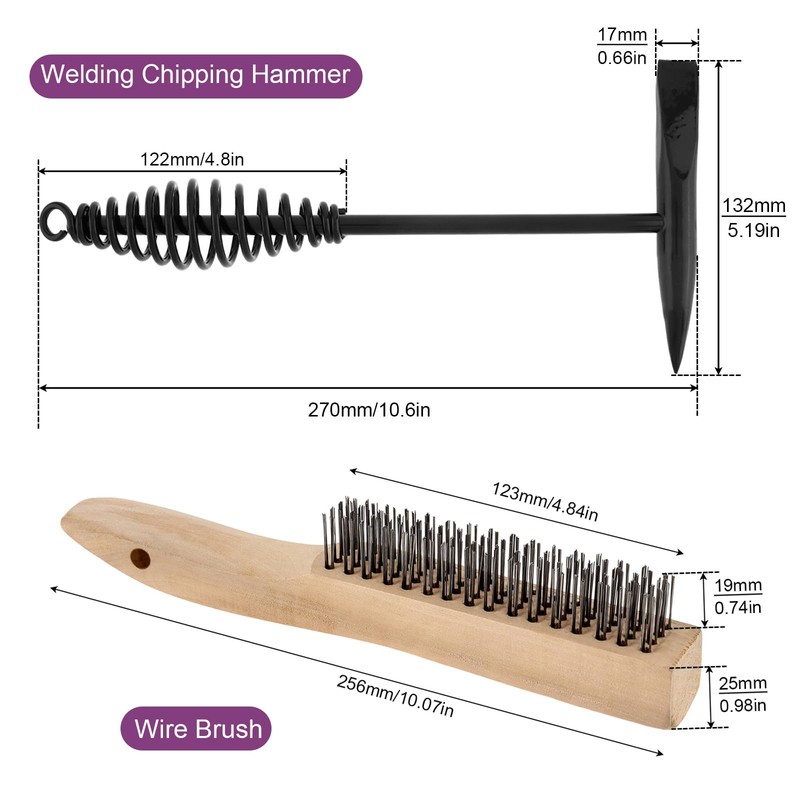 Omninmo Welding Chipping Hammer with Coil Spring Handle for Welding,
