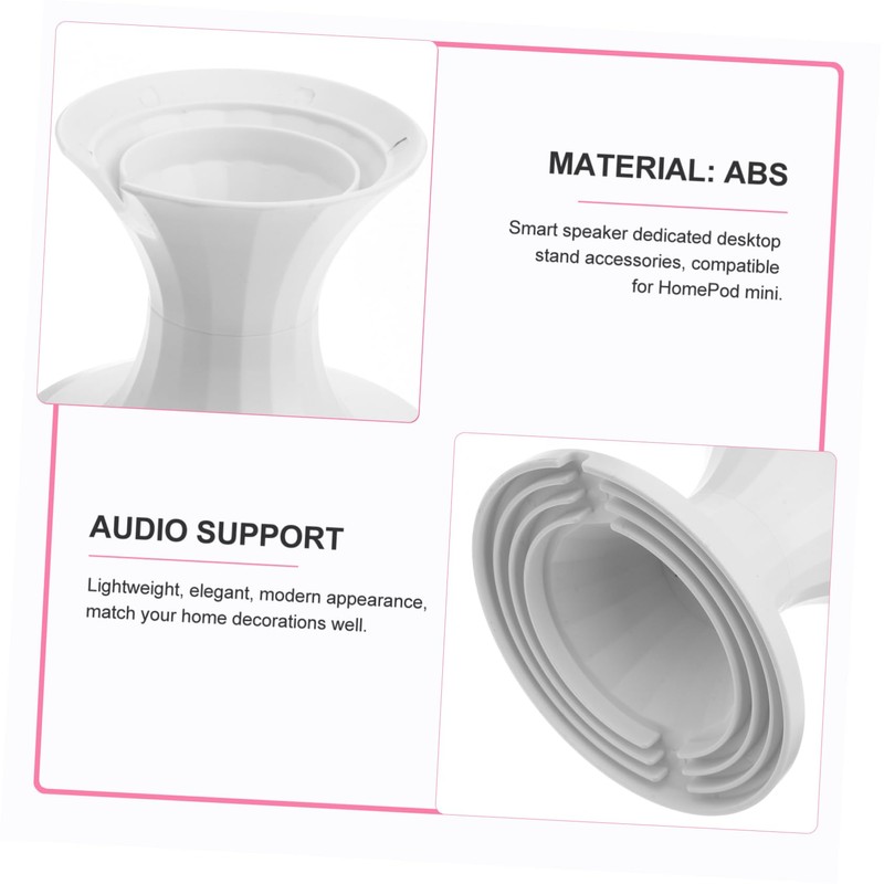 SHOWERORO Speaker Stand for Mini White Tabletop Holder with Wire