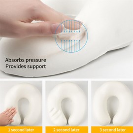 Travel Pillow for Airplane with Eye Mask, Neck Pillow, Aeroplane Headrest, Sleeping Pillow for Children and Adults, Home and Office Sleeping Pillow, Yellow Lemon