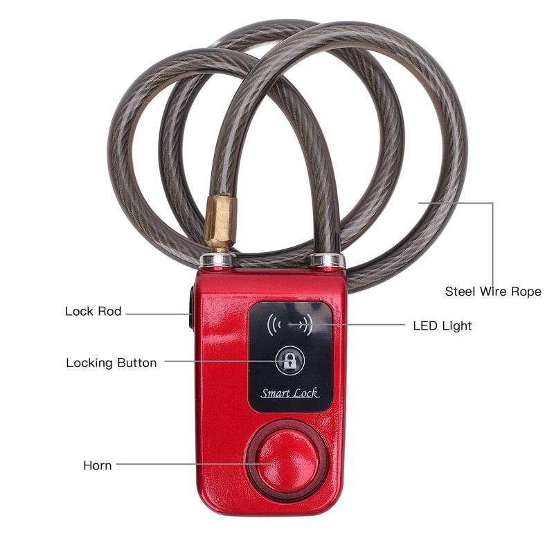 Bluetooth Bike Lock, Keyless Smart Lock with Phone APP Control,