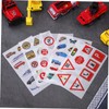 HAPINARY 1 Set Road Traffic Sign Stickers Decorative Paper Stickers