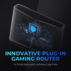 HYPEREV PRO WiFi6 Gaming Router,GearUP Booster Plugin,with 1-Year Booster VIP,5GHz & 2.4GHz,Inclued 2 Network Cables,Reduce ping and Pocket Loss,for All Console & PCs