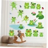 HAPINARY Cute Frog Wall Decals 4 Sheets Frog Wall Sticker