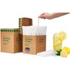 Plastic Straws Disposable [1000 Pcs-7.8" Long] Individually Wrapped Clear Drinking