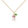 LQRI Lily of the Valley Necklace Lily Valley Flower Pink