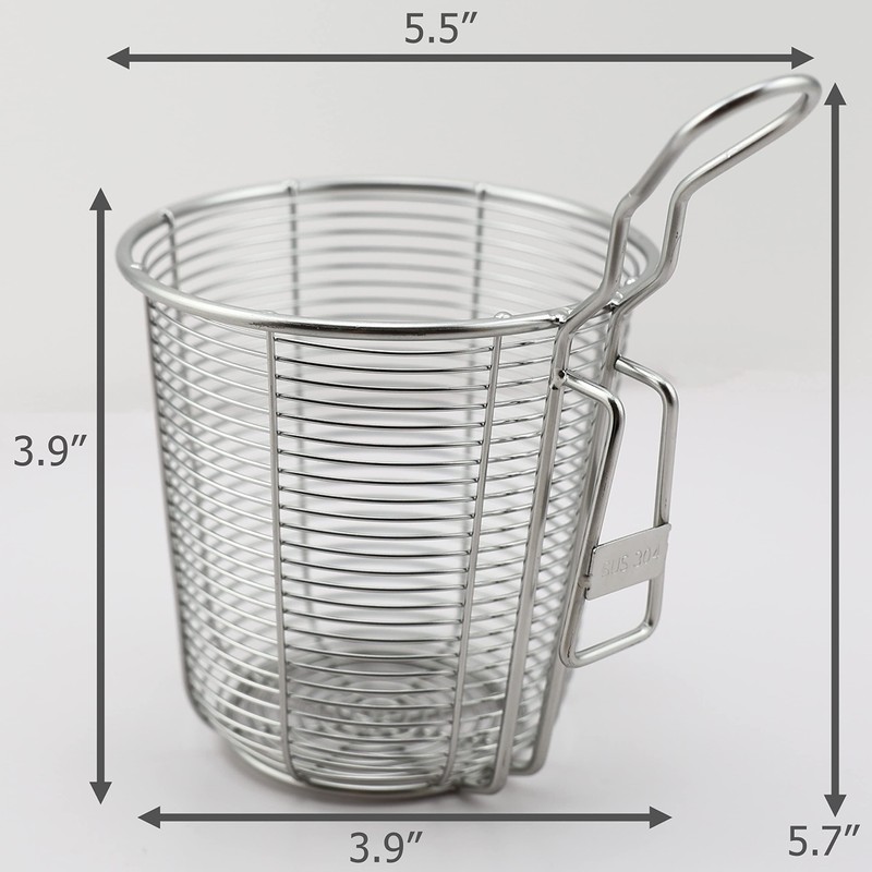 EIKS Spider Strainer Stainless Steel Wire Deep Basket for Hot