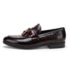 Men's Tassel Loafer, Classic Casual Dress Shoe, Wine Leather Tassel