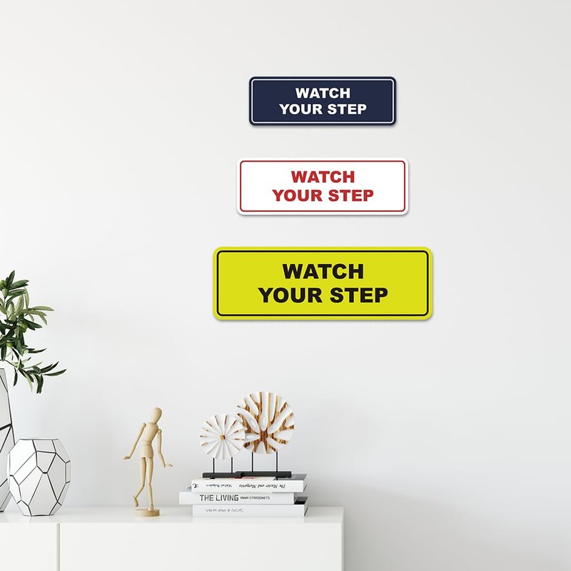 Signs ByLITA Standard Watch Your Step Sign (Red) - Large