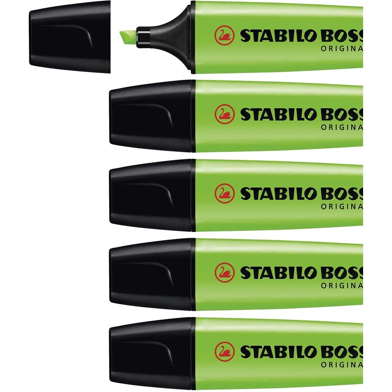 Highlighter - STABILO BOSS Original Green Box of 10