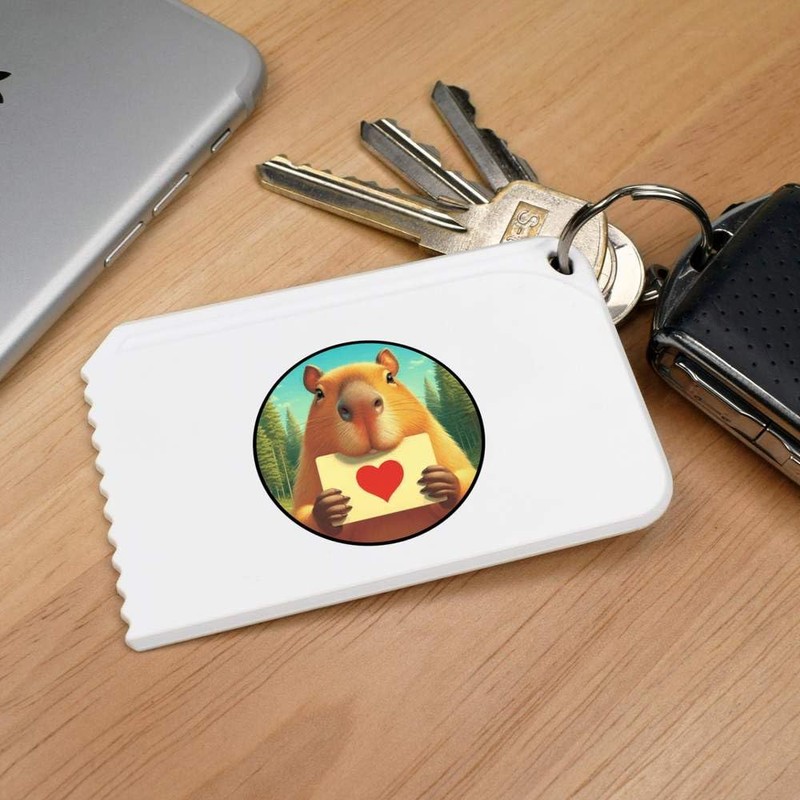 Azeeda 'Capybara Love Note' Plastic Ice Scraper (IC00042356)