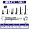 ZAMBASE 100pcs 410 Stainless Steel #8x1-1/2 Self Drilling Screws for